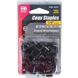 Item 553719, Coaxial cable staple ideal for use with RG58, RG59, and RG6 cables.