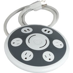 Item 554551, 4-standard outlet surge protector with 4-USB (Universal Serial Bus) 
