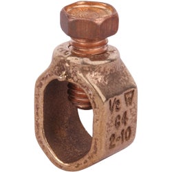 Item 554979, Grounding rod clamp cast of high-strength corrosion-resistant copper alloy