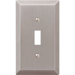 Item 556785, Stamped steel toggle switch wall plate. Contemporary styling. Durable.