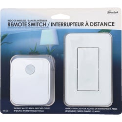 Item 558664, Indoor wireless wall mounted switch and plug-in receiver.