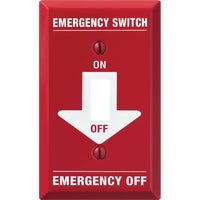 C972T Amerelle PRO Emergency Stamped Steel Switch Wall Plate