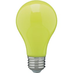 Item 560717, A19 LED (light emitting diode) medium base bulb with ceramic yellow finish