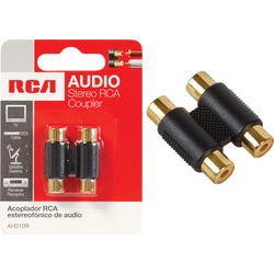Item 561193, In-line jack coupler used to connect 2 stereo audio cables with RCA type 