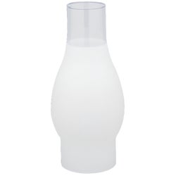 Item 562092, Frosted glass replacement lamp chimney. Easy to install. 3 In.