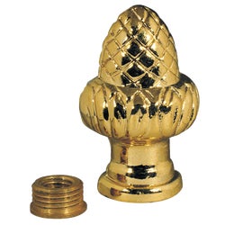 Item 562130, Brass finish acorn design finial.
