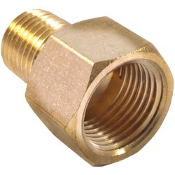 Item 570106, All brass hose reducer which resists rust and will not corrode as easily as