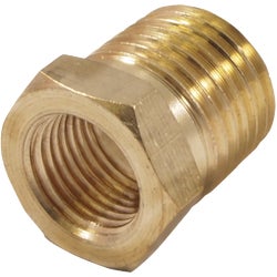 Item 570216, All brass air hose bushing with female NPT (national pipe thread) and male 