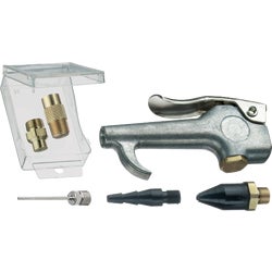 Item 570294, Complete, all-purpose blow gun with four interchangeable nozzles for 
