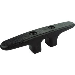 Item 570359, Durable and non-corrosive plastic dock cleat. Black.