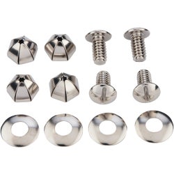 Item 572320, Rust- resistant metal. Sure-grip. 4 fasteners with washers.
