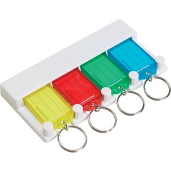 Item 572799, Holds 4 keytags. Mounts with pressure sensitive pads. 5 In. W. x 2-1/2 In.