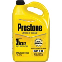 Item 572861, Prestone ready-to-use antifreeze coolant features a blend of 50% antifreeze