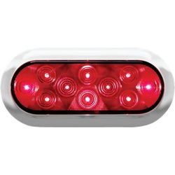 Item 574122, 10-diodes, oval LED stop, turn and tail light designed for horizontal 