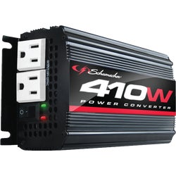 Item 575773, 400 continuous watts, 800 peak watts. (2) 120V AC outlets.