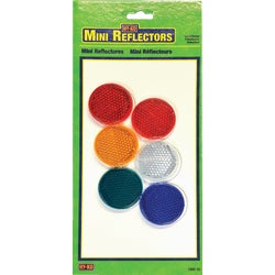 Item 576999, These press-on mini reflectors are 1-1/4 inches in diameter.