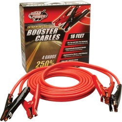 Item 577307, ROAD POWER extra heavy-duty booster cables feature Polar-Glo clamps and T-