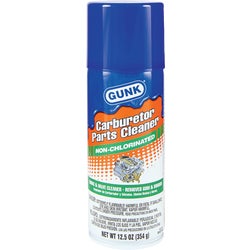 Item 577833, Gunk nonchlorinated carb medic. Removes gum and varnish.