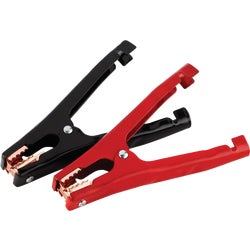 Item 577871, Rugged color coded clamps. Copper-plated steel clamps 12V rating 400A.