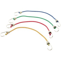 Item 578823, Mini stretch cord with zinc plated hooks.