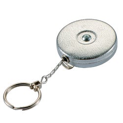 Item 582123, Available in textured chrome finish, this high-quality key reel features a 