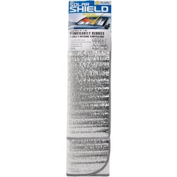 Item 582514, Auto Shade Accordion Blockade Standard Silver Quality Sunshade.