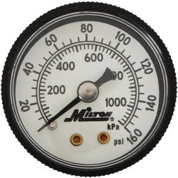 Item 583149, Milton high-quality dry gages for reliable service with compressors, 