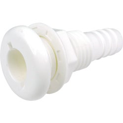 Item 591866, Molded plastic with broad flange through-hull connector.