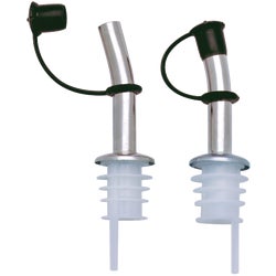Item 600071, Nickel-plated iron bottle pourers come with pour stops to keep liquid in 