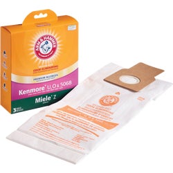 Item 600672, Odor eliminating and premium allergen synthetic vacuum bag fits Kenmore U 