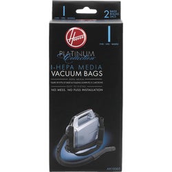 Item 600691, Hoover Platinum Collection Type I HEPA replacement bags for Hoover 