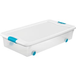 Item 600722, Underbed box includes wheels and a latching lid for quick and easy access.