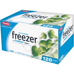 Item 600942, Reclosable freezer bags with Freshlock zipper protect food from freezer 