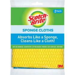 Item 600956, Made with 100% natural fibers, Scotch-Brite Sponge Cloth absorbs like a 