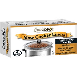 Item 601178, Liners fit 3 to 7 quart slow cookers for quick and easy cleanup.