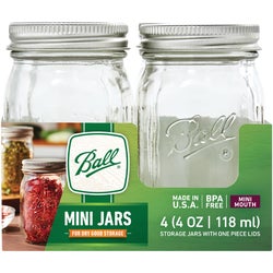 Item 601277, Miniature glass storage jars are perfect to store herbs and spices or for 