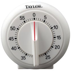 Item 601557, Long ring bell alarm. Easy-to-read dial with large numbers. 1 hour timer.
