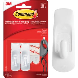Item 601708, Reusable utility hooks with Command adhesive.