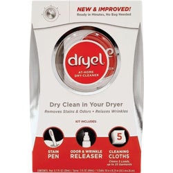 Item 601736, Dryel At Home Dry Cleaner Starter Kit, the original at home dry cleaning 