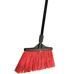 Item 601781, Commercial angle broom features heavy-duty steel threads with an extra 