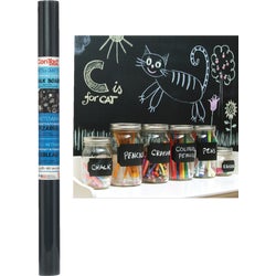 Item 601807, Self-adhesive chalkboard roll can be repositioned and has a cut-to-fit grid