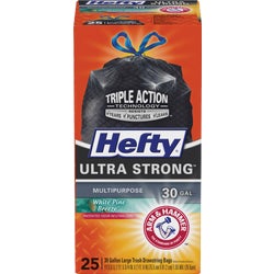 Item 601979, Ultra strong trash bag has a White Pine Breeze scent with Arm &amp; Hammer 