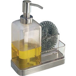 Item 602095, Built in soap dispenser with divided sponge/scrubby holder.