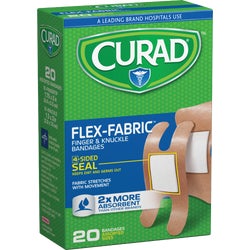 Item 602162, Flex-Fabric bandages for finger tips and knuckles are made of woven fabric 