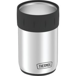 Item 602295, Stainless steel beverage can insulator has double wall vacuum insulation 