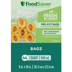 Item 602427, Heat-Seal bags seal in freshness by locking out air and moisture.