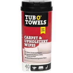 Item 602441, Tub O' Towels carpet and upholstery cleaning wipes remove your toughest 