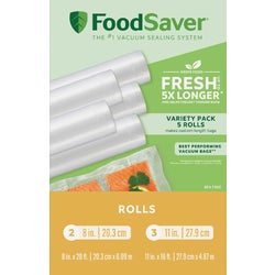 Item 602460, Heat-Seal rolls seal in freshness by locking out air and moisture.