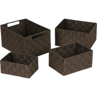 748113-BR Home Impressions 4-Piece Woven Storage Basket Set basket set storage