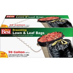Item 602505, Drawstring 39-gallon lawn and leaf bag is ideal for cleaning up debris in 